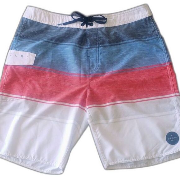 Rip Curl Other - Rip Curl - Board Shorts / Swim Trunks - White Red & Blue - Mens Size 34